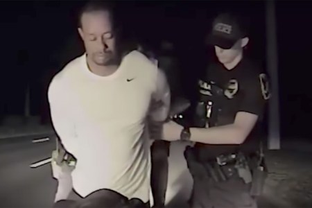 Tiger Woods under arrest for a DUI in Jupiter, Florida.