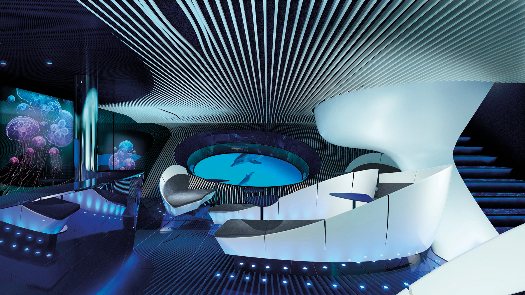 Cruise Ship Unveils First Underwater Lounge