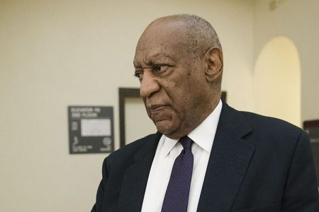 Actor Bill Cosby arrives for his trial on sexual assault charges at the Montgomery County Courthouse on June 6, 2017 in Norristown, Pennsylvania.