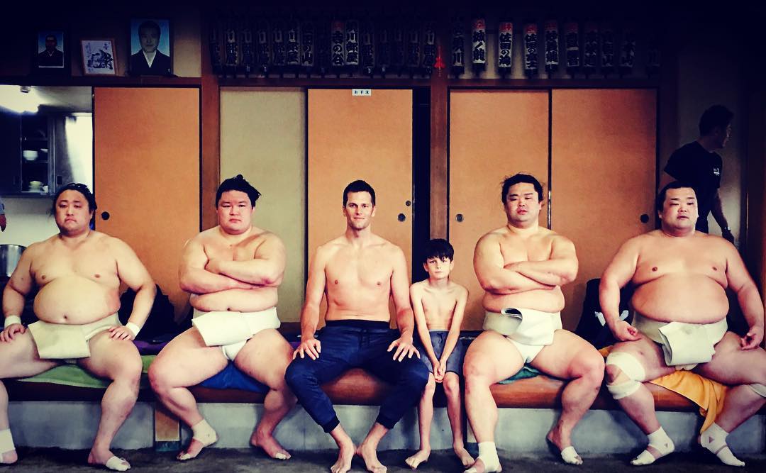 Tom Brady Faces Sumo Wrestler in Japan
