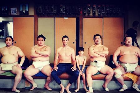 Tom Brady Faces Sumo Wrestler in Japan