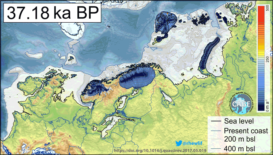 The melting ice shelf re-drew the map of Europe at it exists today. (CAGE)