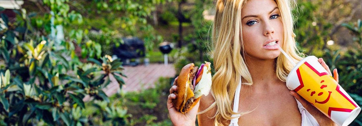 The study might explain why Carl's Jr. is no longer running ads with models in bikinis, like this one with Charlotte McKinney. (Carl's Jr.)