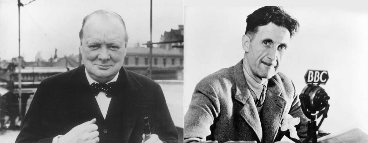 Winston Churchill, left, and George Orwell, right, had more in common than one might think. (Getty Images)