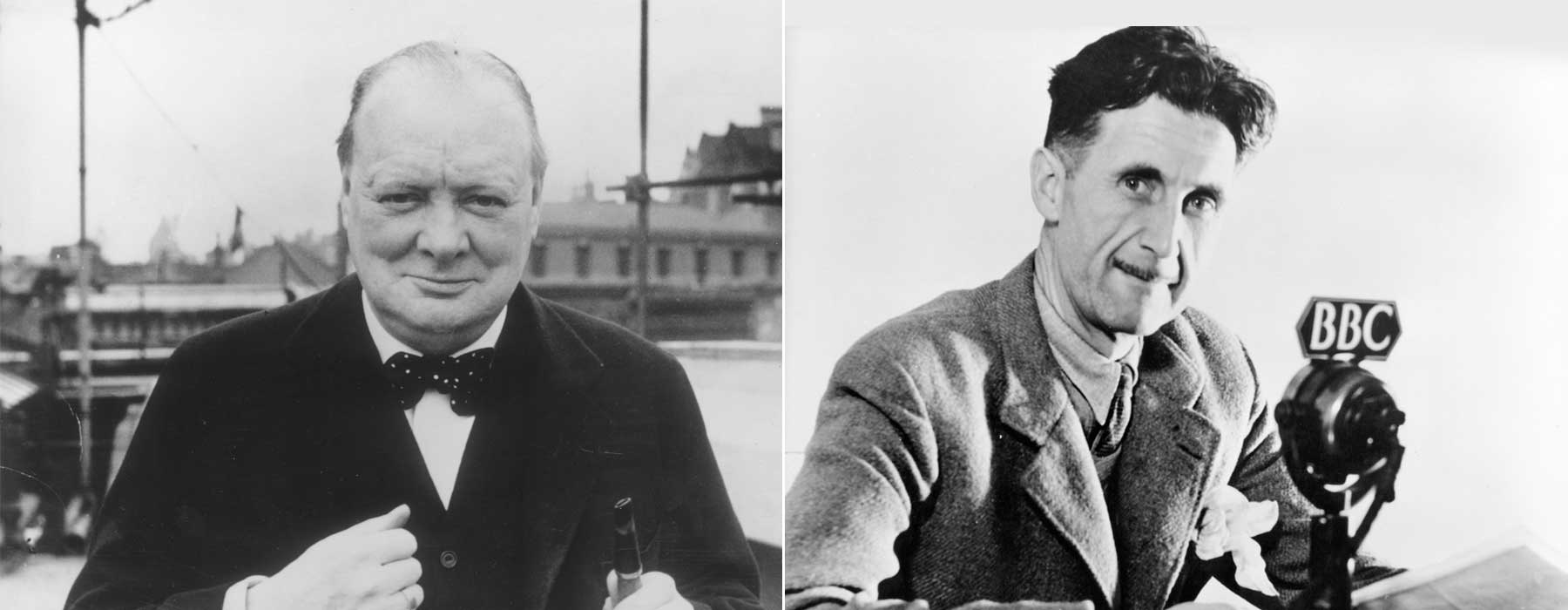 Winston Churchill, left, and George Orwell, right, had more in common than one might think. (Getty Images)