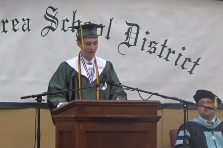 Peter Butera at his high school graduation.
