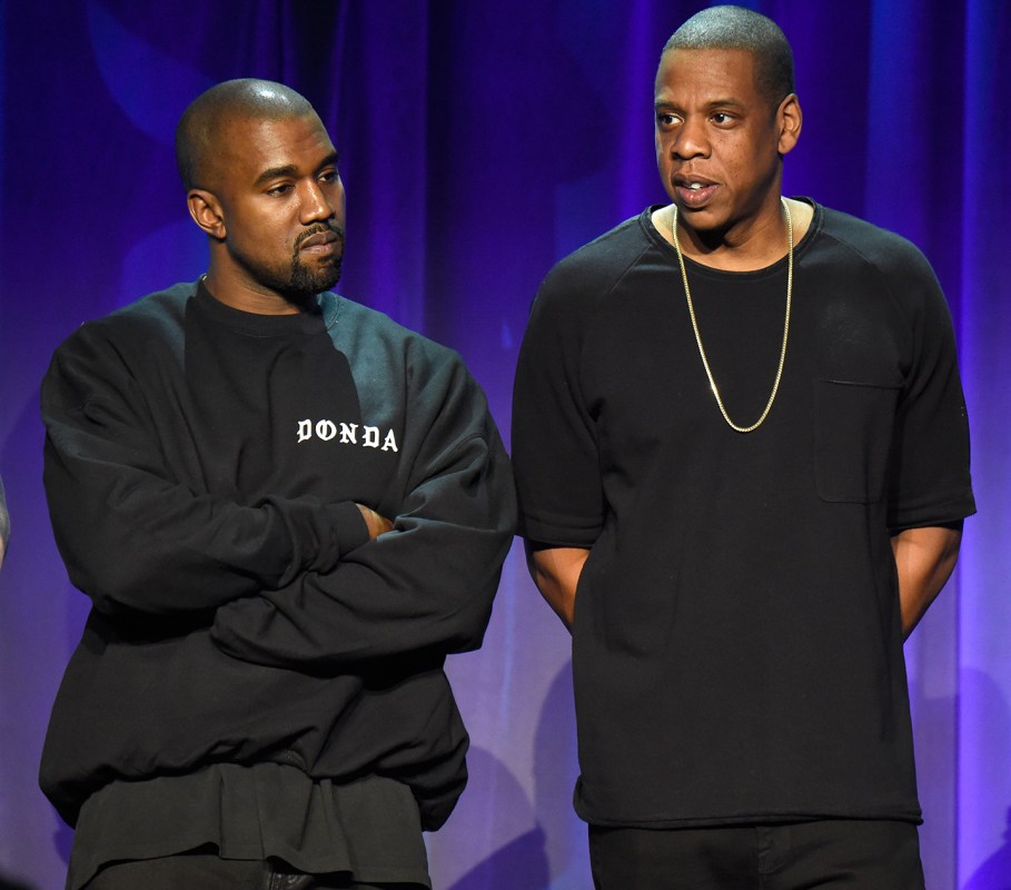 Kanye West and Jay Z attend the Tidal launch event in NYC.