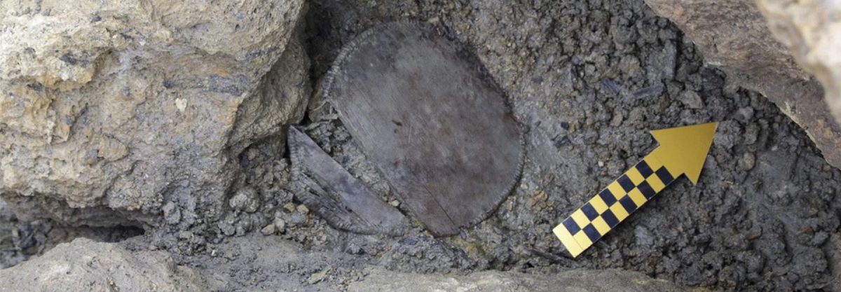 Archaeologists found this Bronze Age wooden box in the Swiss Alps. (Credit: Archaeological Service of the Canton of Bern)