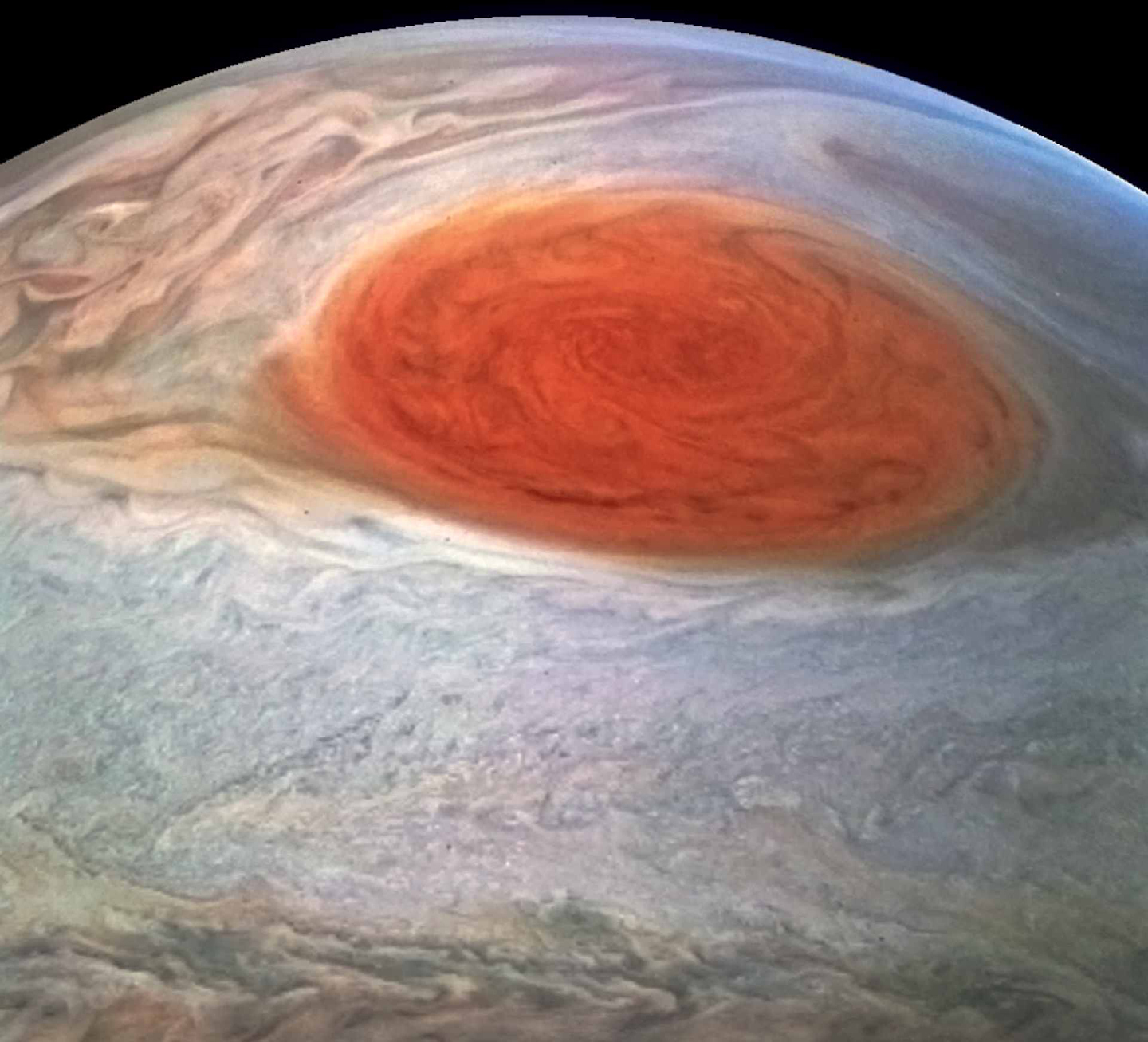 NASA Releases Stunning Images of Jupiter's Great Red Spot - InsideHook