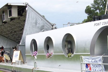 In the mid-1960s, conductor Robert Austin Boudreau commissioned architect Louis Kahn to design a unique floating concert hall that would carry an orchestra up and down America's waterways. Yo-Yo Ma recently penned a letter trying to save it.