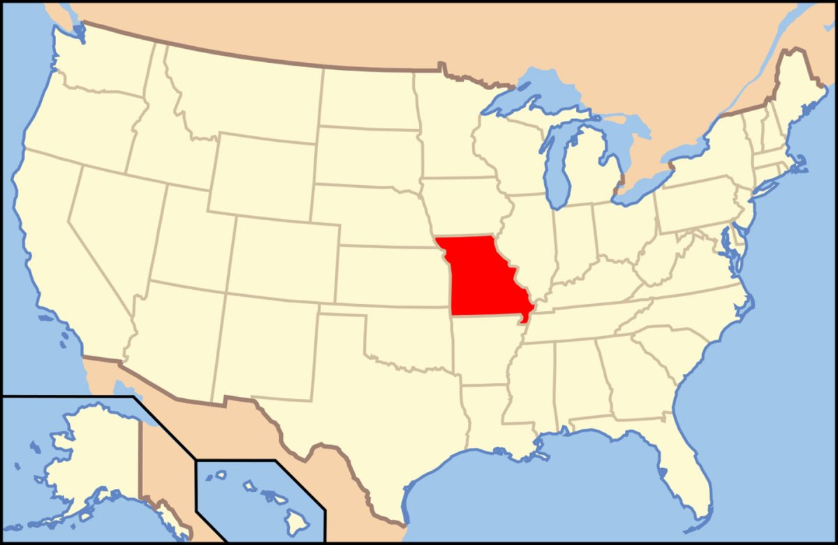 U.S. map highlighting Missouri.