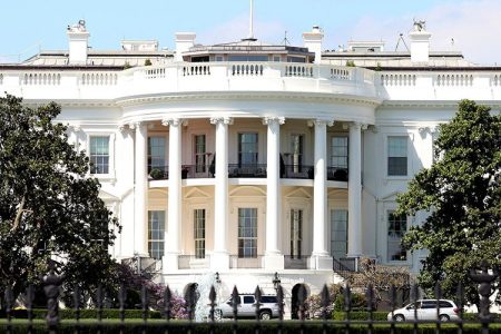 The White House south facade.