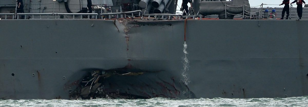 USS John S. McCain Collides With Oil Tanker in Singaporean Waters