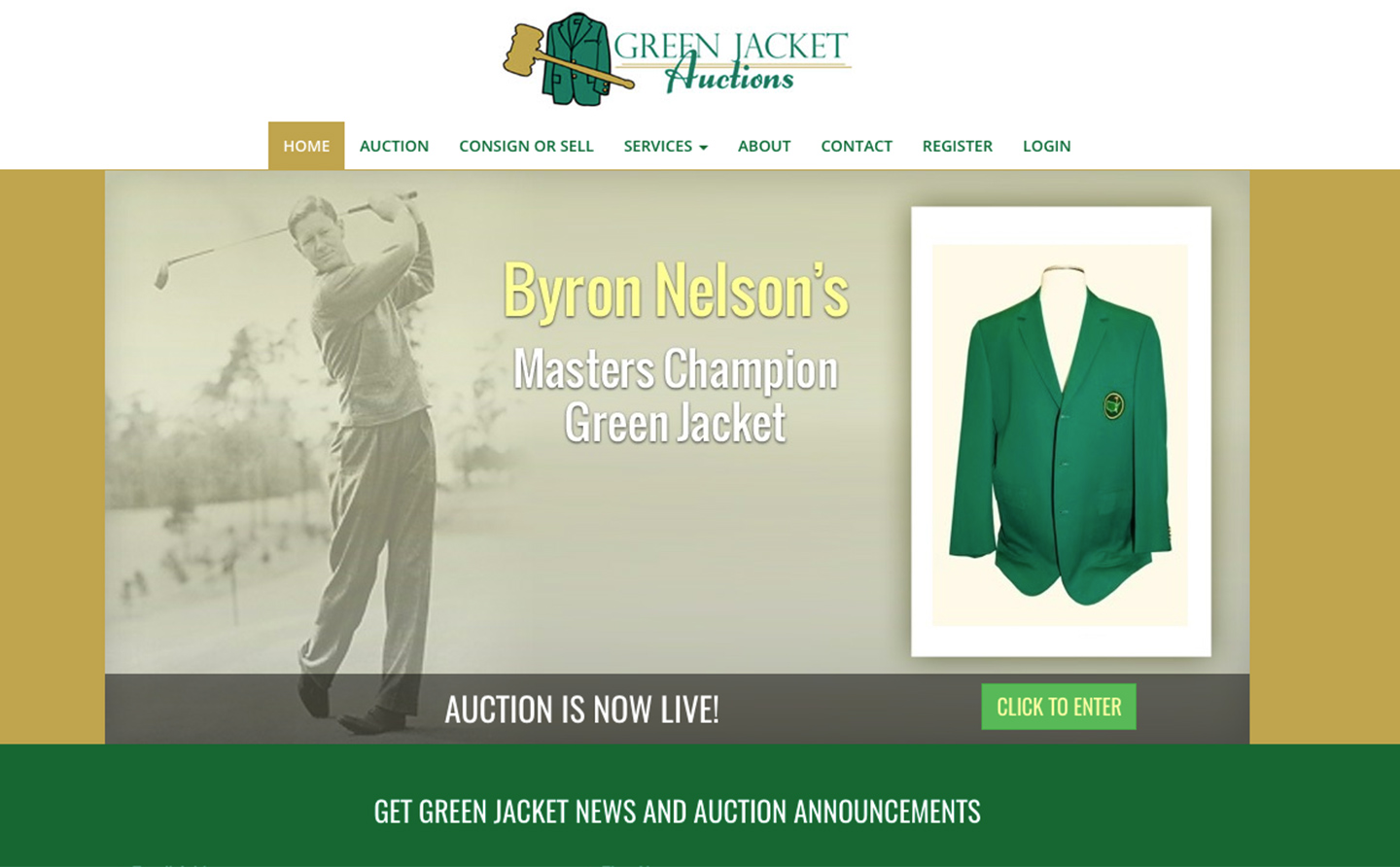 Byron Nelson's Augusta National Golf Club jacket