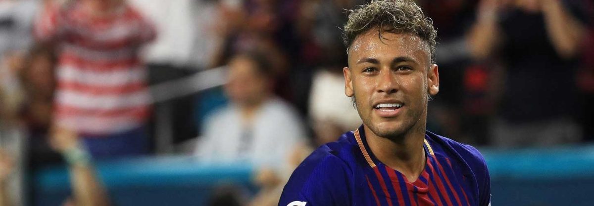 Neymar #11 of Barcelona reacts in the second half against Real Madrid during their International Champions Cup 2017 match at Hard Rock Stadium on July 29, 2017 in Miami Gardens, Florida.  (Mike Ehrmann/Getty Images)