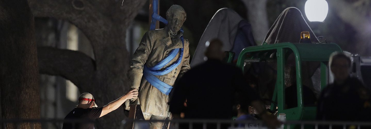 One of the 3 confederate statues removed from University of Texas, Austin