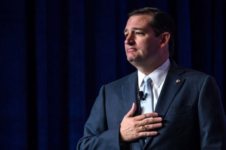 Senator Ted Cruz (R-TX), speaks at the 2013 Values Voter Summit, held by the Family Research Council, on October 11, 2013 in Washington, DC. The summit, which goes for three days, is attended by a number of Republican senators and high profile conservative voices in American politics. (Photo by Andrew Burton/Getty Images)