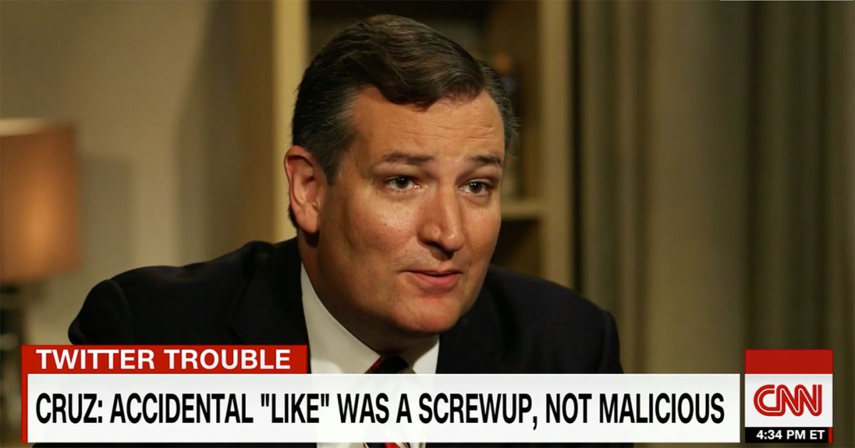 Ted Cruz talks to CNN about inappropriate tweet. (CNN)