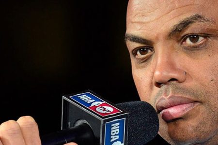 A close up shot of NBA TNT Analyst, Charles Barkley talking on set before the New York Knicks game against the Cleveland Cavaliers on October 25, 2016 at Quicken Loans Arena in Cleveland, Ohio. NOTE TO USER: User expressly acknowledges and agrees that, by downloading and or using this Photograph, user is consenting to the terms and conditions of the Getty Images License Agreement. Mandatory Copyright Notice: Copyright 2016 NBAE (Photo by David Dow/NBAE via Getty Images)