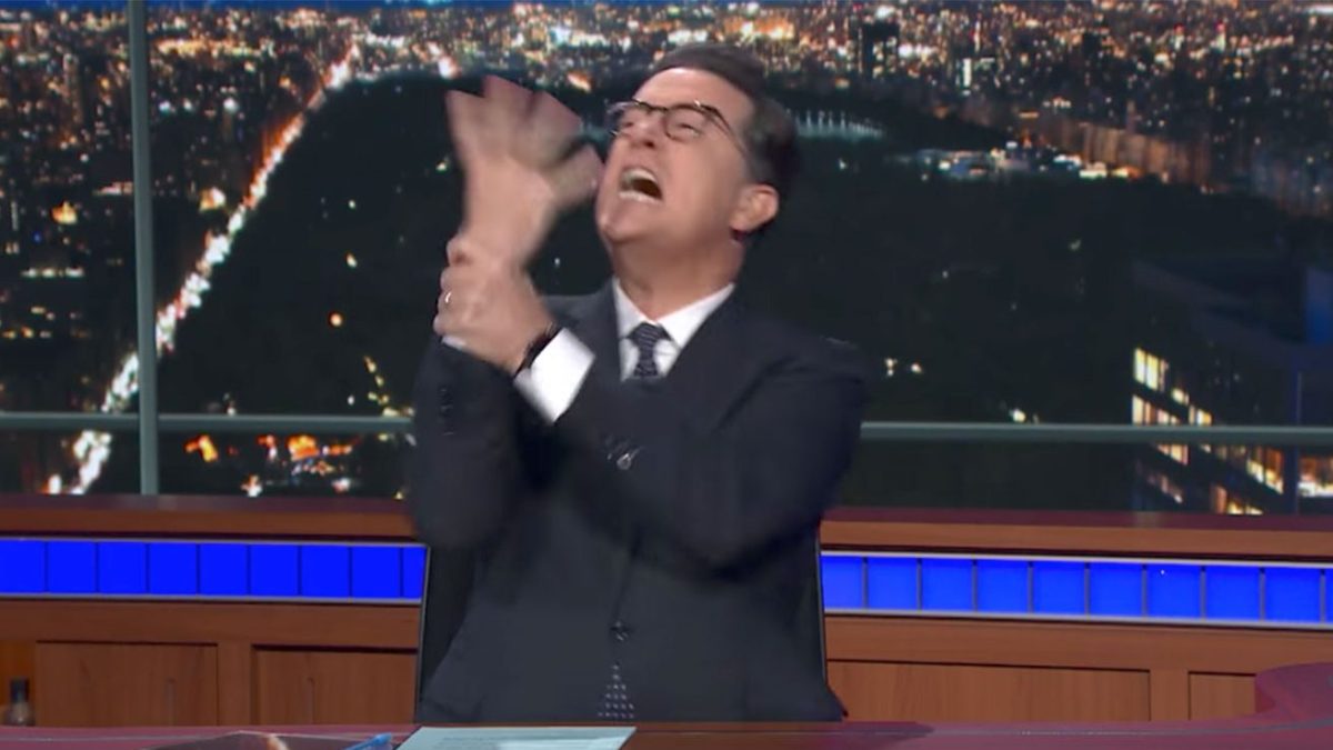 Stephen Colbert releases his own "meltdown" video. (YouTube/CBS)