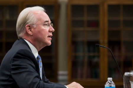 Secretary of Health and Human Services Tom Price testifies during a Labor, Health and Human Services, Education, and Related Agencies Subcommittee hearing on Capitol Hill on March 29, 2017 in Washington, D.C. The hearing discussed the budget for the Department of Health and Human Services.(Photo by Zach Gibson/Getty Images)