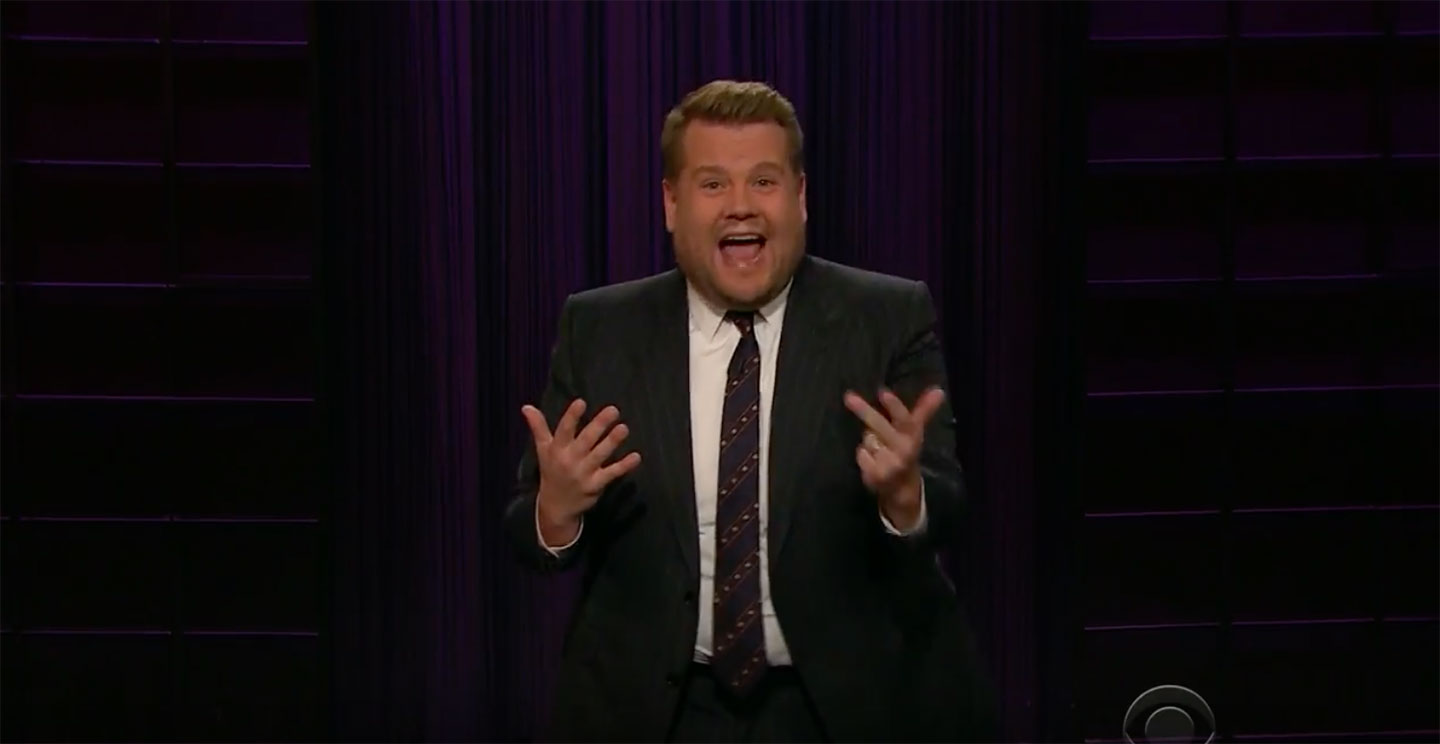 Comedian James Corden on October 26, 2017. (YouTube/CBS)