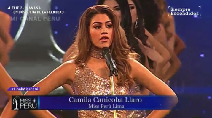 Miss Peru contestant. (YouTube)
