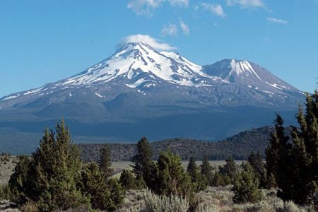 Mount Shasta, is located at the southern end of the Cascade Range in Siskiyou County, California (Photo by Carol M. Highsmith/Buyenlarge/Getty Images)