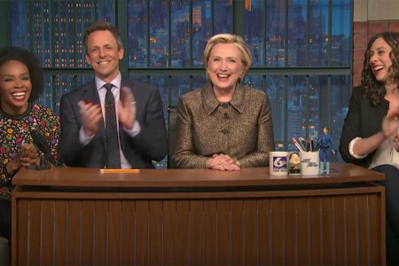 Hillary Clinton on Seth Meyers' "Late Night." (YouTube/NBC)