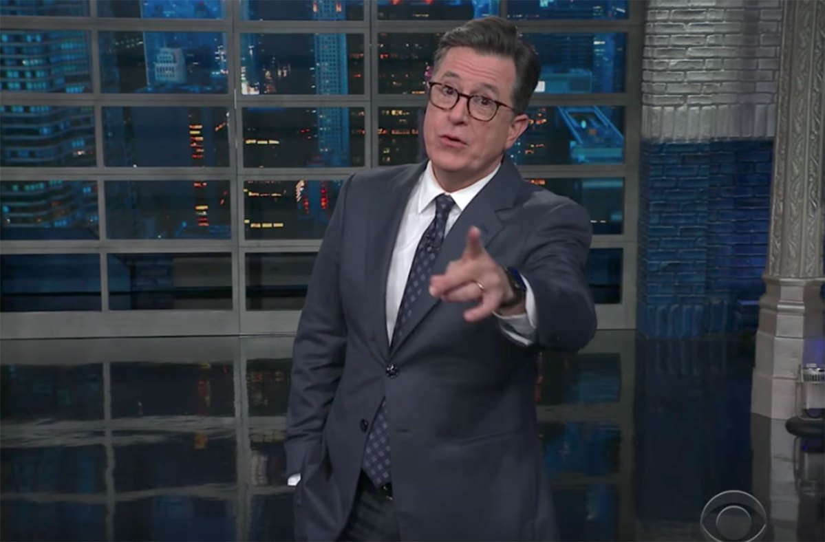 Stephen Colbert on Nov. 9, 2017. (YouTube/CBS)
