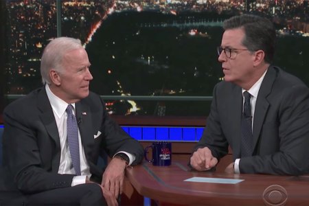 Joe Biden on Stephen Colbert. (YouTube/CBS)