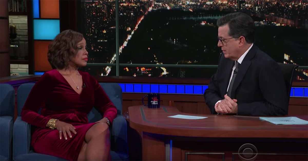 Gayle King on Stephen Colbert's 'Late Show.' (YouTube)