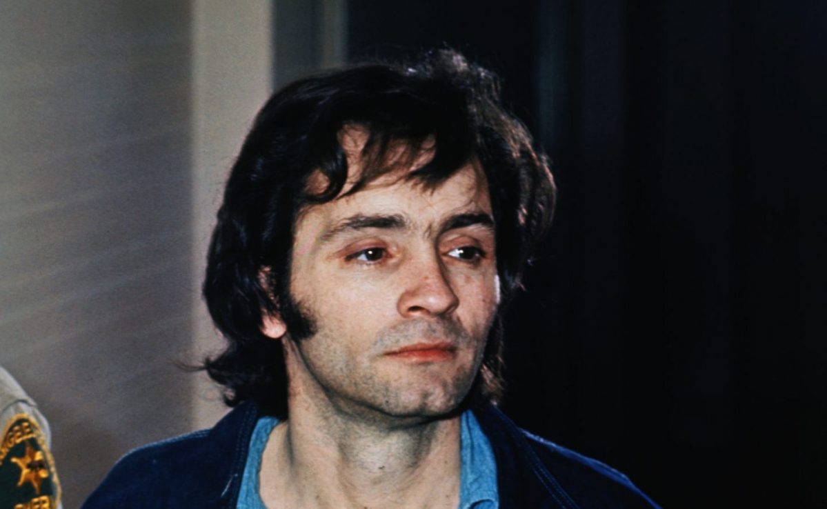 Charles Manson clean-shaven in closeup photo. (Getty Images)