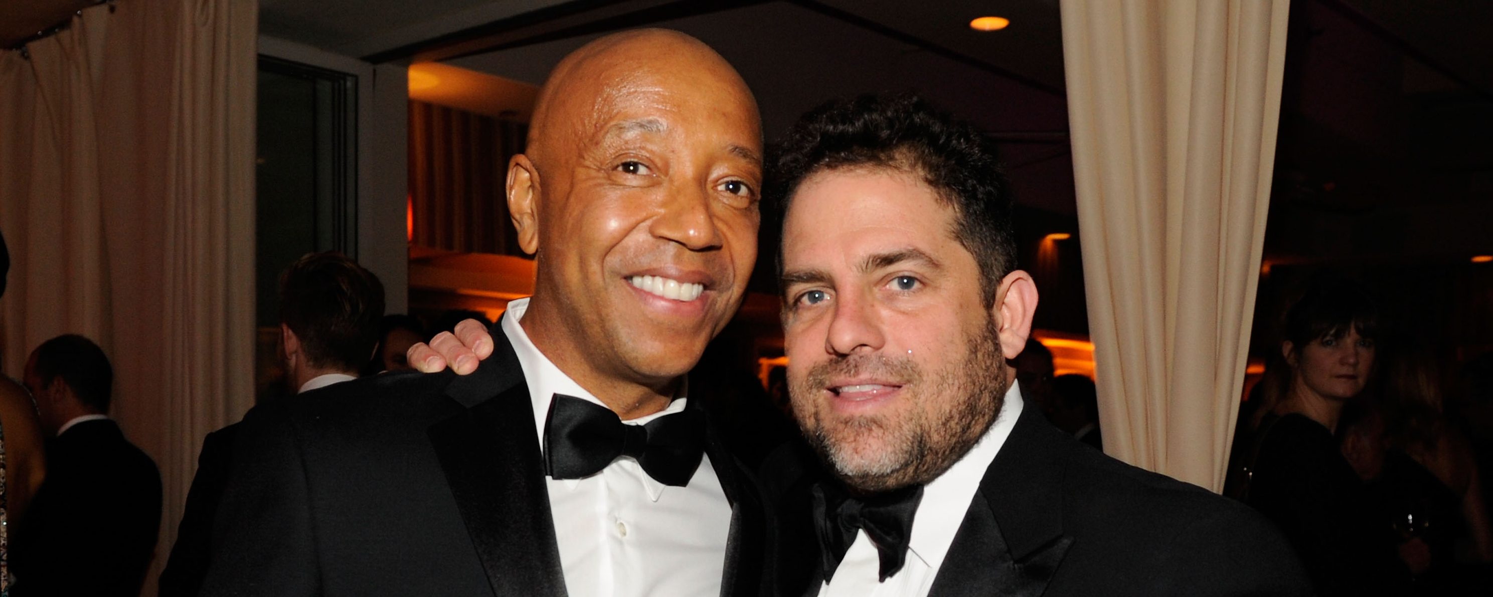 Russell Simmons and Brett Ratner attends the 2013 Vanity Fair Oscar Party hosted by Graydon Carter at Sunset Tower on February 24, 2013 in West Hollywood, California. (Photo by Kevin Mazur/VF13/WireImage)