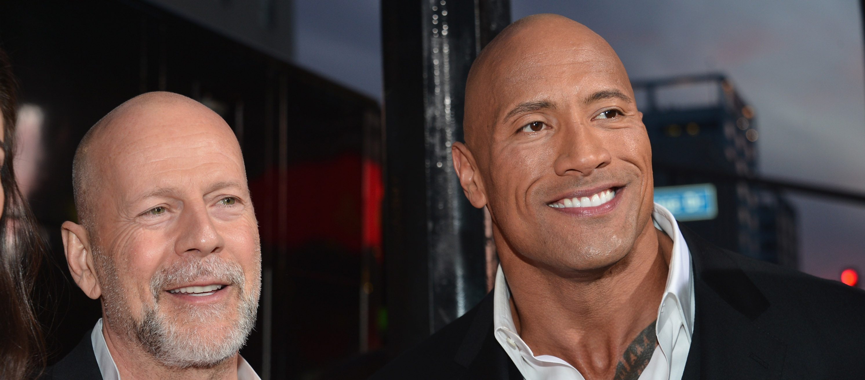 HOLLYWOOD, CA - MARCH 28: Actors Bruce Willis and Dwayne "The Rock" Johnson attend the premiere of Paramount Pictures' "G.I. Joe: Retaliation" at TCL Chinese Theatre on March 28, 2013 in Hollywood, California. (Photo by Alberto E. Rodriguez/Getty Images)