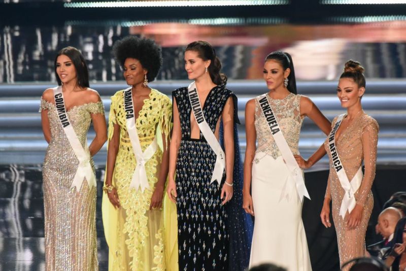 Finalists at the 2017 Miss Universe pageant