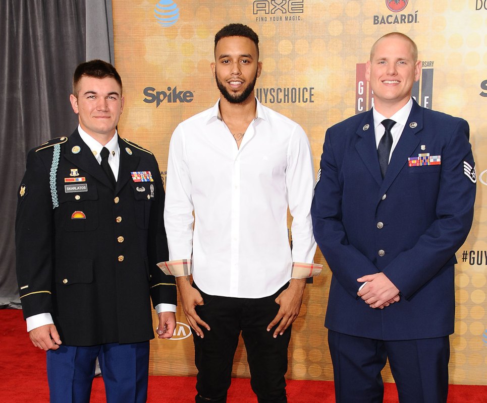  Honoree Specialist Alek Skarlatos, Honoree Anthony Sadler and Honoree Airman First Class Spencer Stone attend Spike TV's Guys Choice 2016 at Sony Pictures Studios on June 4, 2016 in Culver City, California. (Photo by Jason LaVeris/FilmMagic)