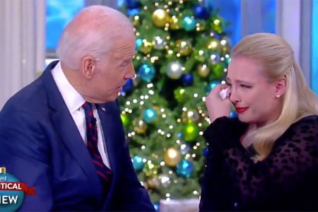 Joe Biden comforts Meghan McCain on "The View." (Twitter)