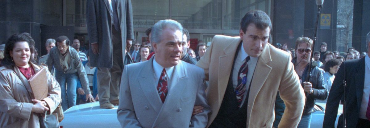 Mob boss John Gotti outside court during a lunch break. The jury ultimately acquitted the Dapper Don of all charges in the shooting of a union leader. (Getty Images)
