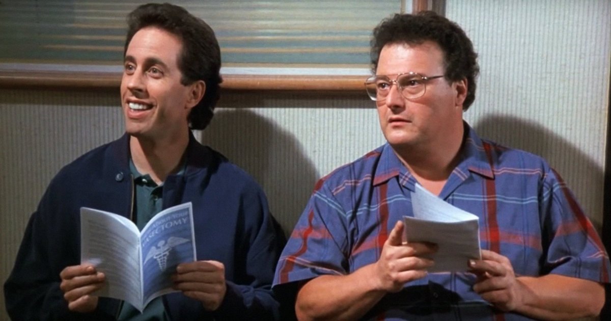 Jerry (Jerry Seinfeld) and Newman (Wayne Knight) in 'The Soul Mate'