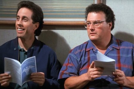 Jerry (Jerry Seinfeld) and Newman (Wayne Knight) in 'The Soul Mate'