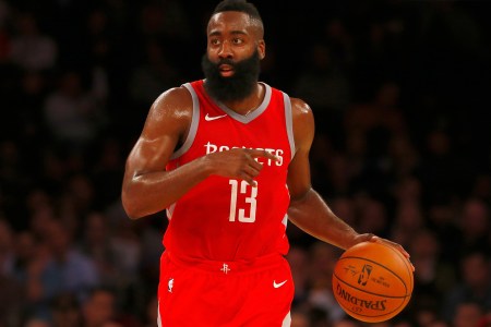 Houston Rockets guard James Harden comes in at number 9 with a salary of $26.6 million and endorsements adding up to $20 million.  (Photo by Jim McIsaac/Getty Images)