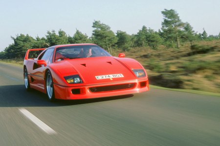 1988 Ferrari F40 at speed, 2000. (Photo by National Motor Museum/Heritage Images/Getty Images)
