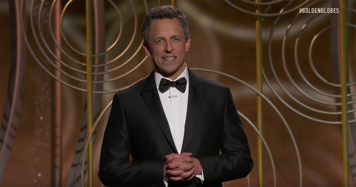 Seth Meyers at the 2018 Golden Globes. (YouTube/NBC)