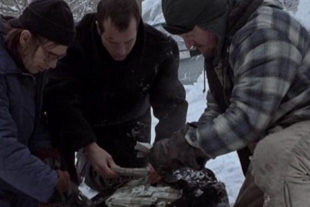 Bill Paxton, Billy Bob Thornton and Brent Briscoe in 'A Simple Plan.' (Paramount Pictures.)