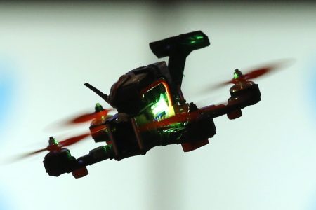 The drone racing championship final as part of the 4th ExpoCityTrans international conference and exhibition at the VDNKh exhibition centre. Marina Lystseva/TASS (Photo by Marina LystsevaTASS via Getty Images)