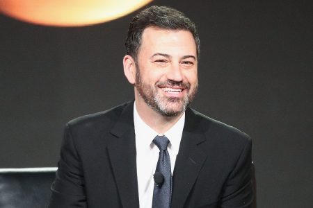 Jimmy Kimmel, host and executive producer of "Jimmy Kimmel Live!" and host of the "90th Oscars", speaks onstage during the ABC Television/Disney portion of the 2018 Winter Television Critics Association Press Tour at The Langham Huntington, Pasadena on January 8, 2018 in Pasadena, California.  (Photo by Frederick M. Brown/Getty Images)
