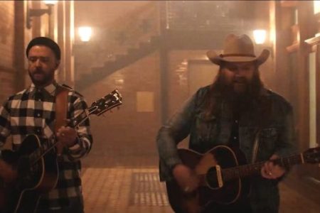 Justin Timberlake and Chris Stapleton in Timberlake's new music video. (YouTube) 