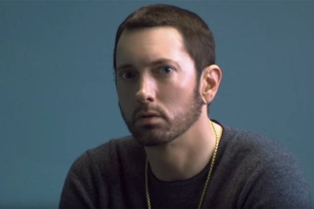 Eminem in the "River" music video (YouTube)