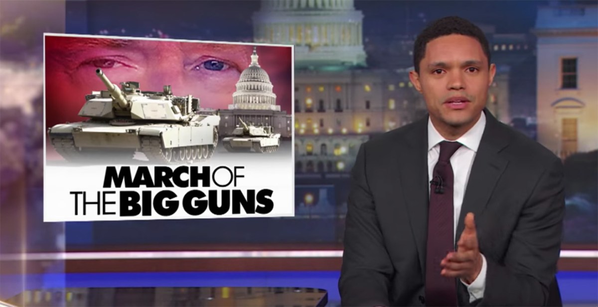 Trevor Noah weighs in on President Trump's proposed military parade. (YouTube)